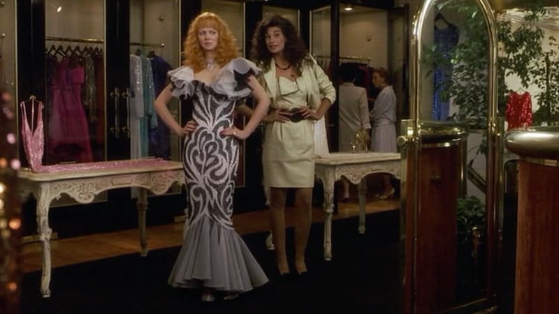 Illustration for article titled Every Outfit Shelley Long Wears in Troop Beverly Hills, Ranked